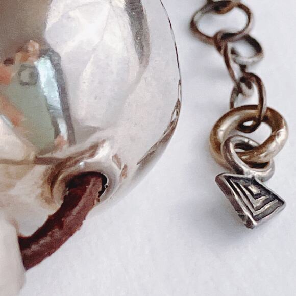 VTG Silpada Triple Threat Sterling Leather Necklace Israel Y2K Minimalist N2053 - Picture 8 of 14